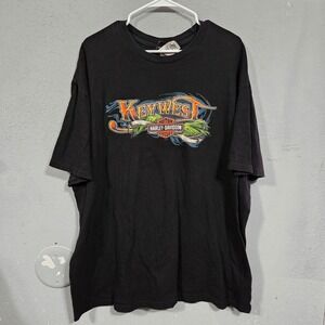 Harley Davidson Key West Florida Graphic T Shirt Mens Size 2XL Black